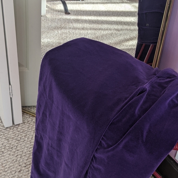Sigrid Olsen Essentials purple crushed velvet pants. size 10 - Picture 5 of 5